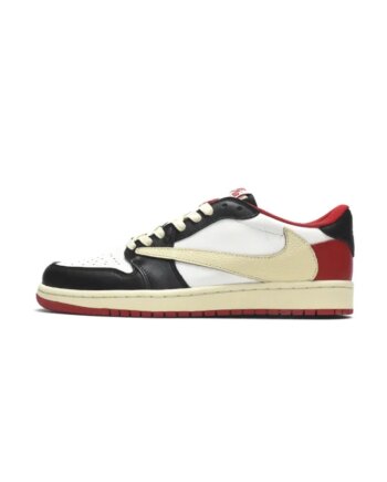 Air Jordan 1 Low Fragment Design x Travis Scott Black White Red DM7866-166